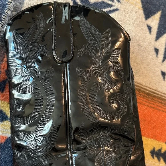 Old Gringo Black Patent Leather Studded Crystal Boots - Picture 4 of 9